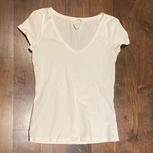 H&M basic white ladies t-shirt